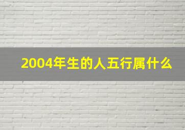 2004年生的人五行属什么