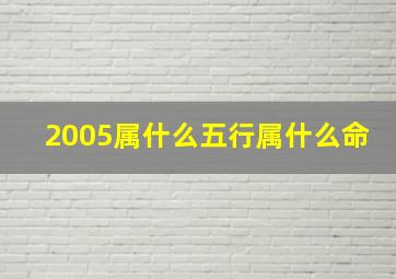 2005属什么五行属什么命