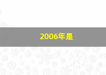 2006年是