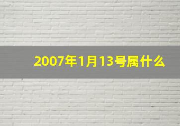 2007年1月13号属什么