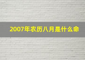 2007年农历八月是什么命