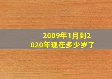 2009年1月到2020年现在多少岁了