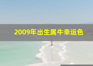 2009年出生属牛幸运色