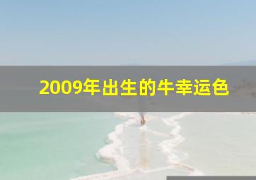 2009年出生的牛幸运色