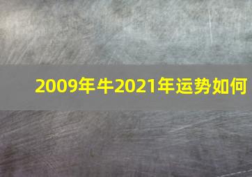 2009年牛2021年运势如何