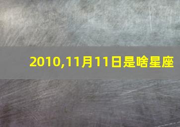 2010,11月11日是啥星座