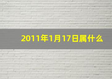 2011年1月17日属什么