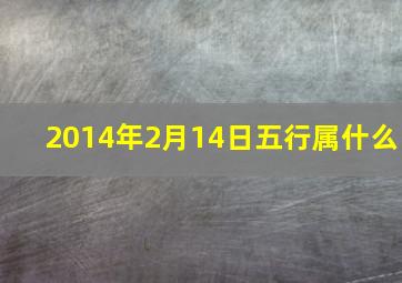 2014年2月14日五行属什么