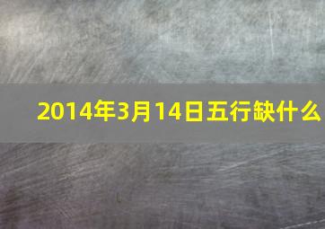 2014年3月14日五行缺什么