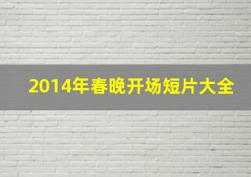 2014年春晚开场短片大全