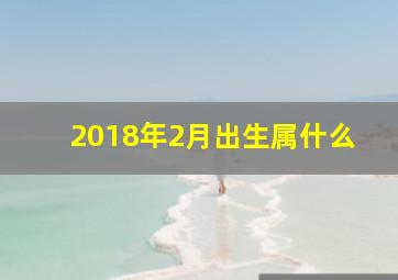 2018年2月出生属什么