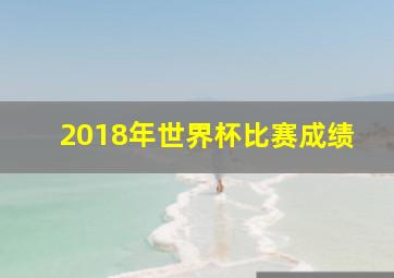 2018年世界杯比赛成绩