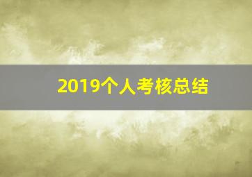 2019个人考核总结