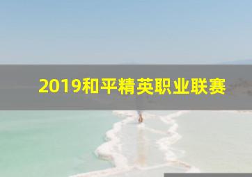 2019和平精英职业联赛