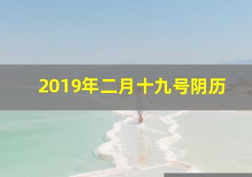 2019年二月十九号阴历