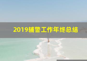 2019辅警工作年终总结