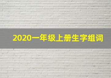 2020一年级上册生字组词