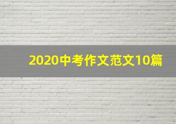 2020中考作文范文10篇