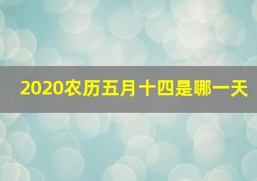 2020农历五月十四是哪一天