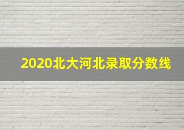 2020北大河北录取分数线