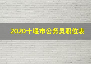 2020十堰市公务员职位表