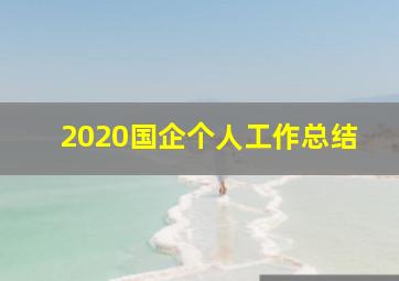 2020国企个人工作总结