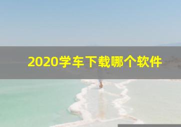 2020学车下载哪个软件