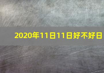 2020年11日11日好不好日