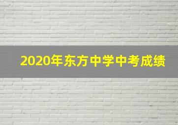 2020年东方中学中考成绩