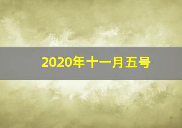 2020年十一月五号