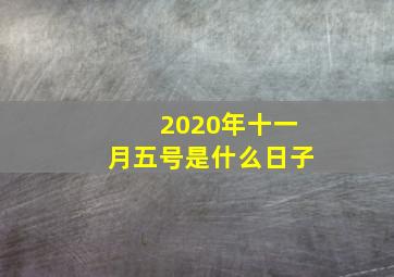 2020年十一月五号是什么日子