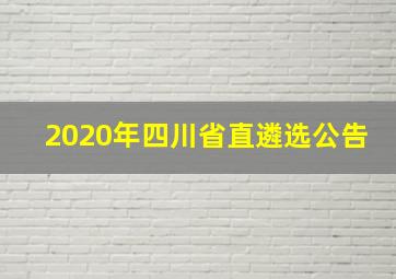 2020年四川省直遴选公告