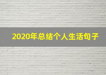 2020年总结个人生活句子