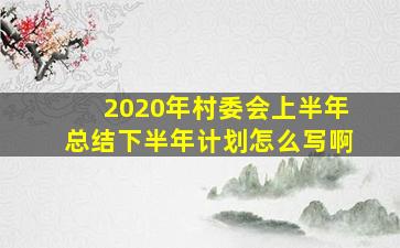 2020年村委会上半年总结下半年计划怎么写啊