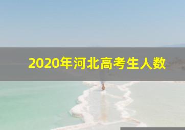 2020年河北高考生人数