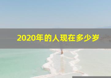 2020年的人现在多少岁