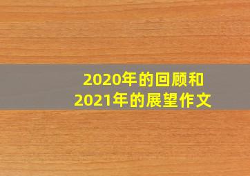 2020年的回顾和2021年的展望作文