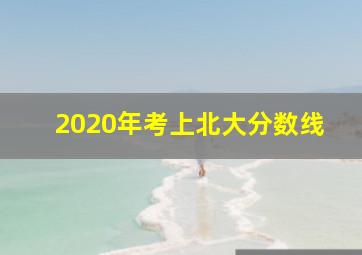 2020年考上北大分数线