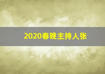 2020春晚主持人张