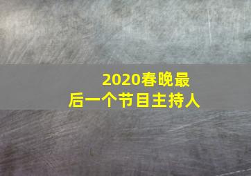 2020春晚最后一个节目主持人