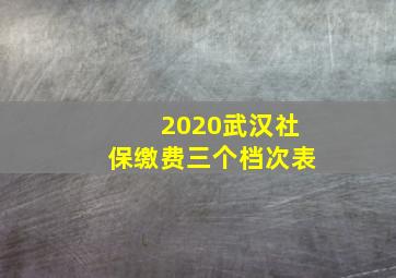 2020武汉社保缴费三个档次表