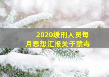 2020缓刑人员每月思想汇报关于禁毒