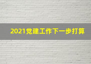 2021党建工作下一步打算