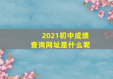 2021初中成绩查询网址是什么呢