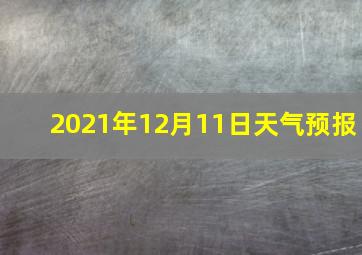 2021年12月11日天气预报