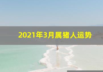 2021年3月属猪人运势