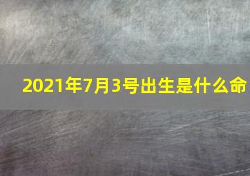 2021年7月3号出生是什么命