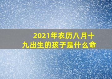 2021年农历八月十九出生的孩子是什么命