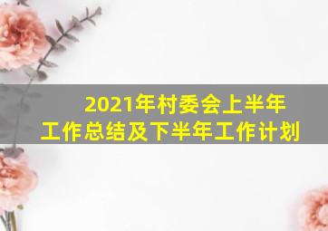 2021年村委会上半年工作总结及下半年工作计划