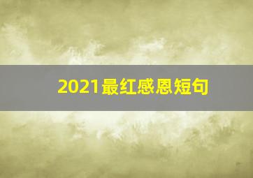 2021最红感恩短句